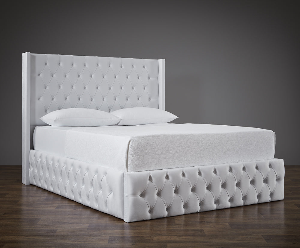 Luxury deals white bed